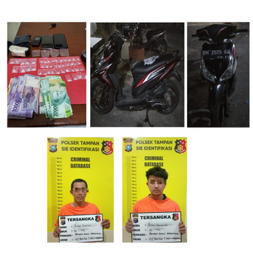 Polsek Tampan Tangkap Dua Pengedar Sabu dari kawasan Kampung Dalam