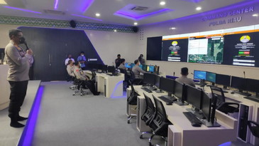 Kapolda Riau Pantau Jalannya Pilkada, Melalui Dashboard Lancang Kuning