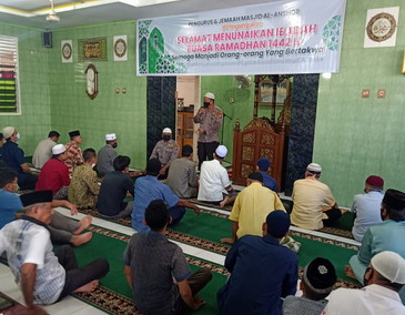 Sosialisasi Larangan Mudik Dan Pelaksanaan Prokes  Ibadah Sholat Berjamaah Oleh Direktorat Binmas Polda Riau