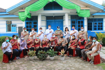 Projo Riau Gandeng Berbagai Elemen sukseskan Program Vaksinasi Tahap ke 2 di Desa Sialang Godang