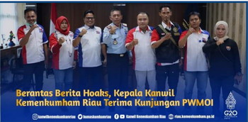 Berantas Berita Hoax, Kepala Kanwil Kemenkumham Riau Terima Kunjungan PW MOI