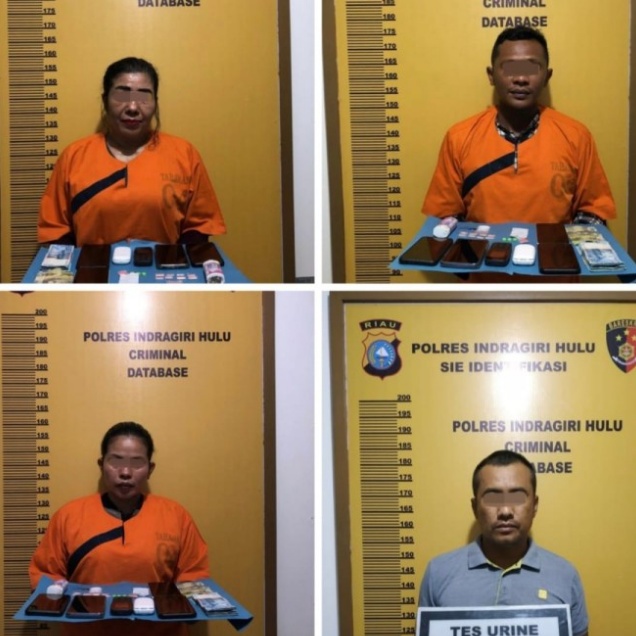 4 Orang keluarga Gembong narkoba Di Inhu Riau kembali di bekuk Polisi.